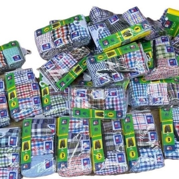 Muške pamukne bokserice od tkanog pamuka – srednji pojas, prozračne i antibakterijske, uzorak plaid ili houndstooth
