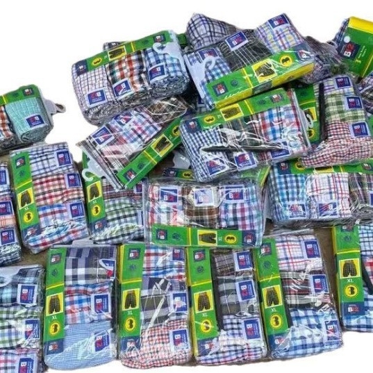 Muške pamukne bokserice od tkanog pamuka – srednji pojas, prozračne i antibakterijske, uzorak plaid ili houndstooth