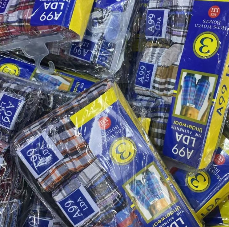 Muške pamukne bokserice od tkanog pamuka – srednji pojas, prozračne i antibakterijske, uzorak plaid ili houndstooth
