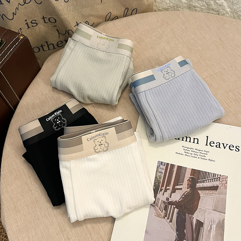 Boxeri bărbați din bumbac, unicolor, respirabili și antibacterieni, talie medie, fără cusături, căptușeală de viscoză (90–95%).