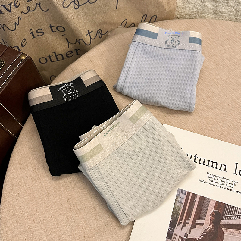 Boxeri bărbați din bumbac, unicolor, respirabili și antibacterieni, talie medie, fără cusături, căptușeală de viscoză (90–95%).