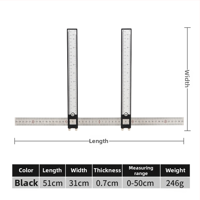 Ръчно ортопедично калипер-правило с часовник за измерване на ширината на лицето, слабините, ханша и таза