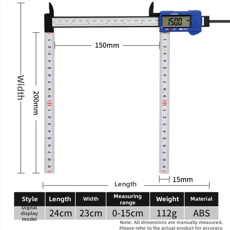 Ръчно ортопедично калипер-правило с часовник за измерване на ширината на лицето, слабините, ханша и таза