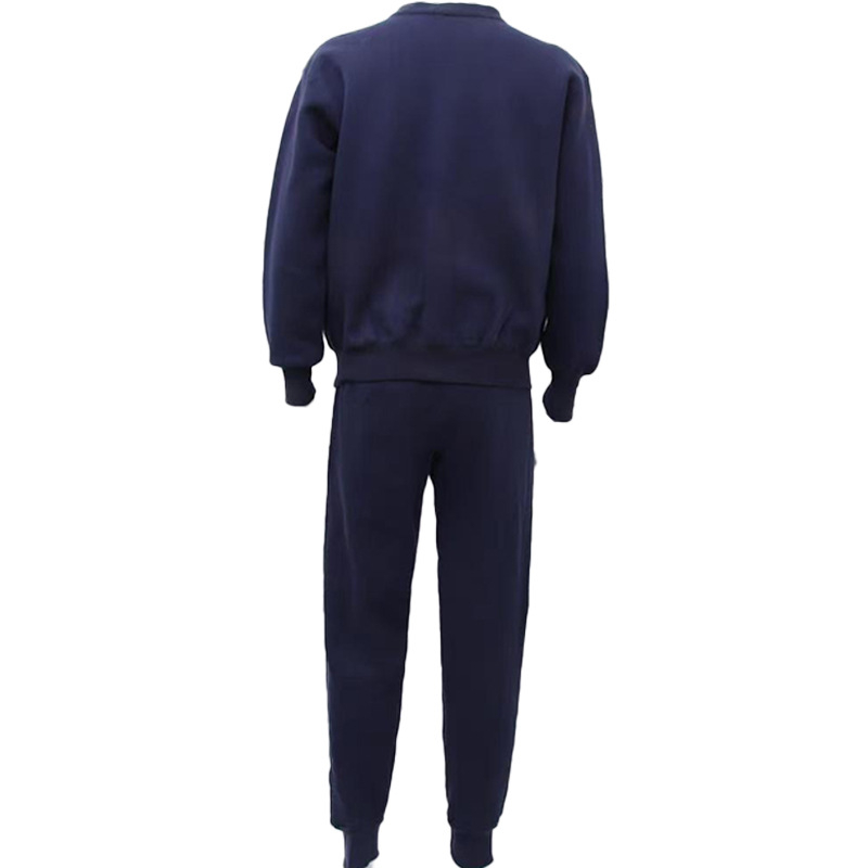 Vīriešu darba komplekts no 100% kokvilnas flīsa – jaka un bikses, divslāņu, īpaši bieza flīse siltumam, mineru darbam