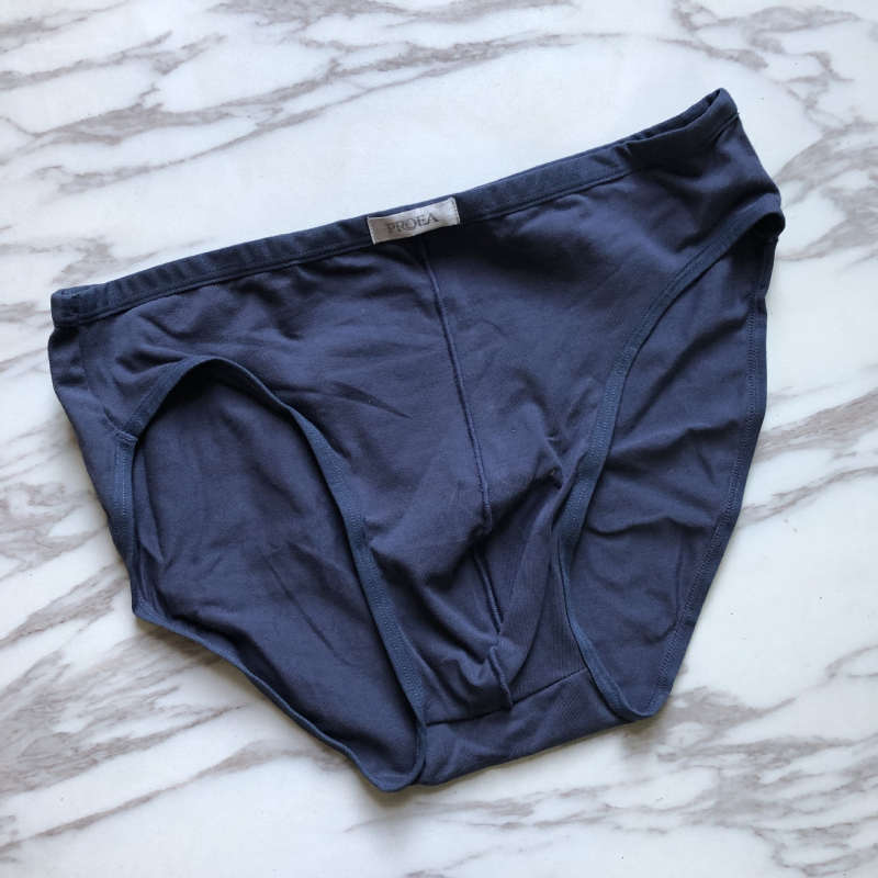 Férfi elasztikus pamut briefek, középmagas derék, lélegző, pamut alátét a lágyéknál