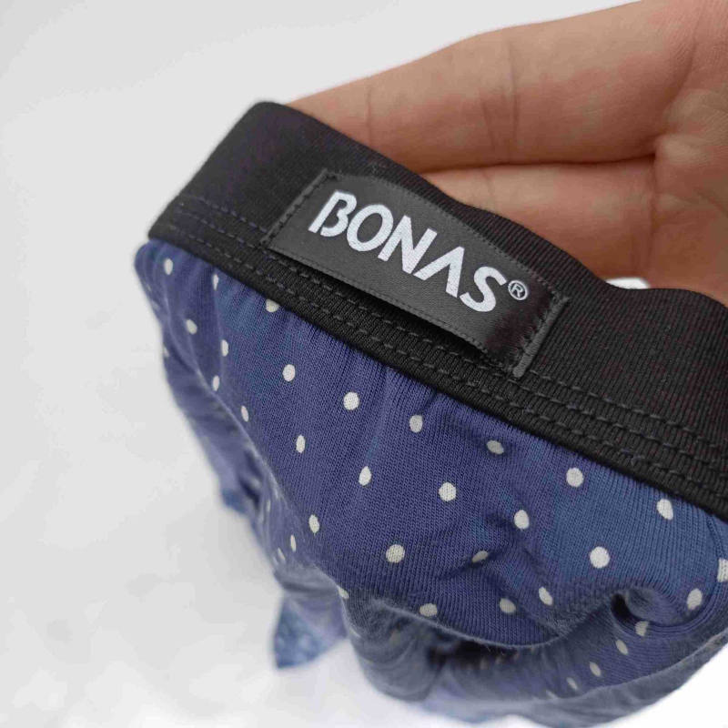 Muške bokserice od modalnog materijala s pamukom u preponi, srednji pojas, obična tkanina