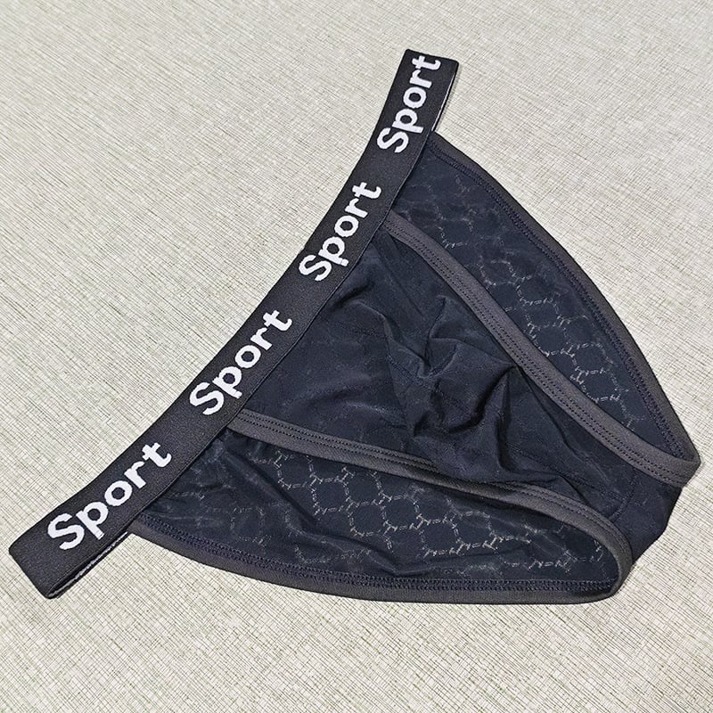 Мъжки слипове: дантелена тъкан, геометричен ромб, плетени, основен материал Найлон, подплата Найлон, нишки 11–20d