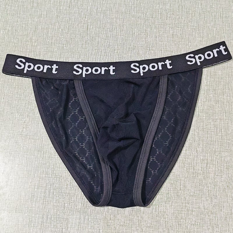 Мъжки слипове: дантелена тъкан, геометричен ромб, плетени, основен материал Найлон, подплата Найлон, нишки 11–20d