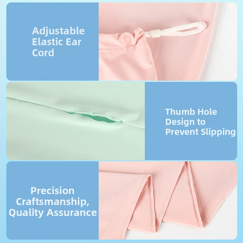 Qianqianwo Išorinės vėsinančios rankų rankovės, poliesteris, unisex, vienos spalvos, skirtos bėgimui, dviračių sportui, žygiams, stovyklavimui ir žvejybai