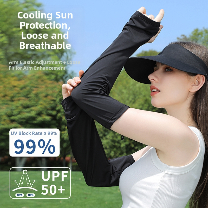 Qianqianwo Išorinės vėsinančios rankų rankovės, poliesteris, unisex, vienos spalvos, skirtos bėgimui, dviračių sportui, žygiams, stovyklavimui ir žvejybai