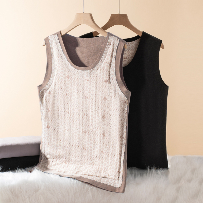 Férfi gyapjú patch termosz-vest kapucnival, fleece beléssel, dupla rétegű, extra vastag