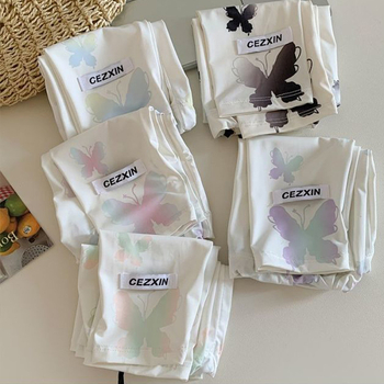 Ženski rukavi od Ice Silk za zaštitu od sunca - gradientni otisak leptira, bez prstiju, udobni i prozračni, za vožnju i biciklizam, ljeto; 100% poliester; porijeklo: Jinhua