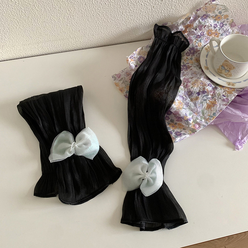Rukav od ledenog svile s mašnicom – prozračna, zaštita od sunca, široki kroj, za vožnju