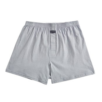 Férfi boxer brief 100% pamutból, magas derekú, légáteresztő, sima szövésű