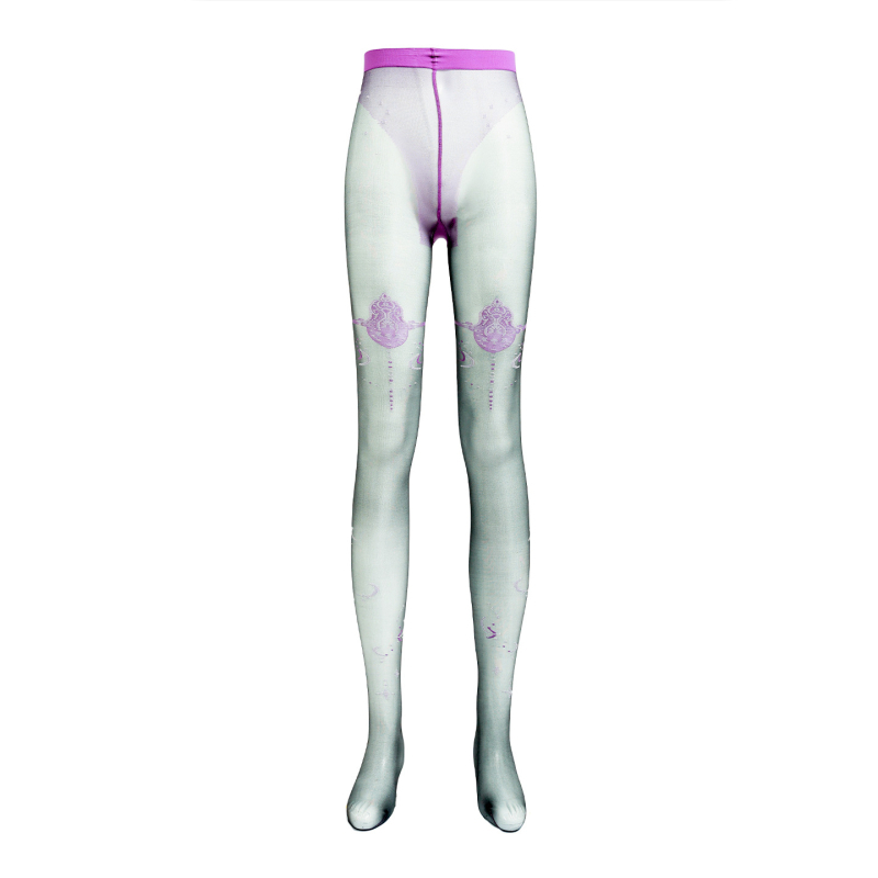 Kiss Lunar Eclipse Jacquard sjajne ultra-tanke najlonke za žene 5D crne seksi