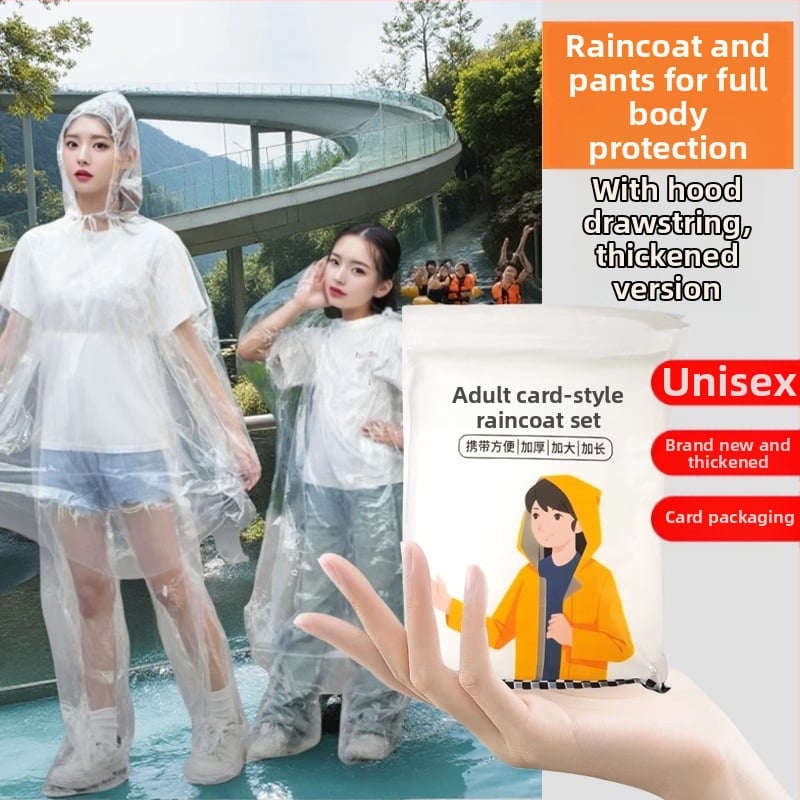 Kortų stiliaus lietaus pončas, EVA audinys, įprasto storio, tinkamas suaugusiems ir vaikams, žygiams