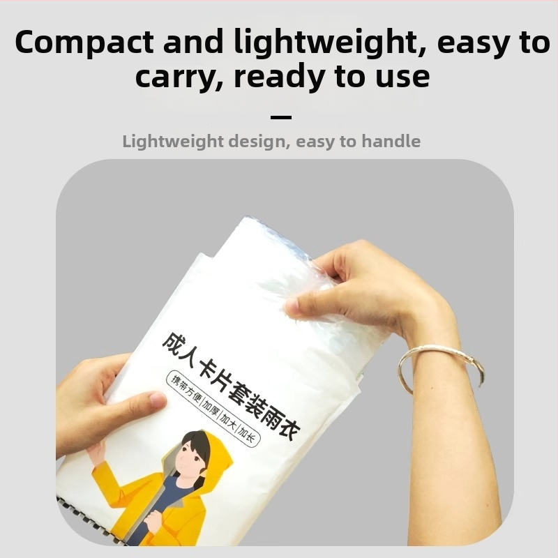 Dážďový pončó v štýle karty, EVA látka, bežná hrúbka, vhodné pre dospelých a deti, turistika