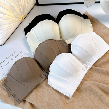 Be petnešėlių krūtinėlė su priekiniu užsegimu, nuimamos dvigubos petnešėlės, push-up efektas ir formavimas, 3/4 puodelio, nailonas