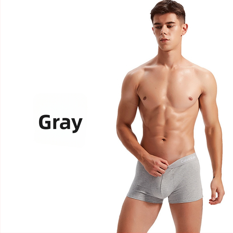 Férfi boxeralsó – tiszta pamut, középső derekú, kötött anyag, lélegző és rugalmas