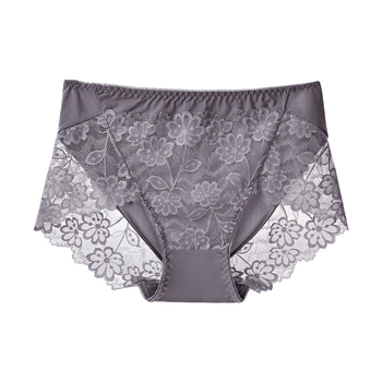 Ženske gaćice od čipke s floralnim uzorkom, najlon čipka, podstava prepona 100% pamuk, srednji porast struka, jacquard pleteni