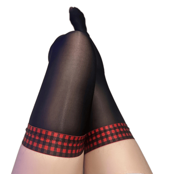 Aurora Grid harisnya a térd felett, virágos és háló mintázat, 15D nylon, vékony átlátszó, anti-snag, hosszú cső