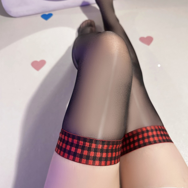 Aurora Grid harisnya a térd felett, virágos és háló mintázat, 15D nylon, vékony átlátszó, anti-snag, hosszú cső