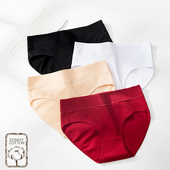 Pamut női alsónemű középmagas derekú, légáteresztő, csípőemelés és hasizom-tömörítés, egyszínű minta, 95–100% pamut