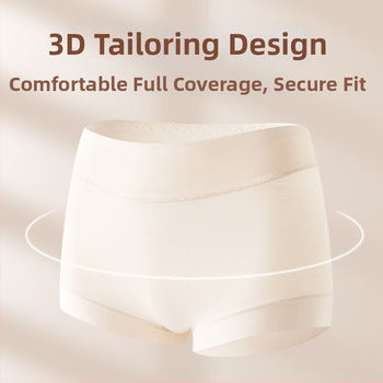 Moterų aukšto liemens medvilniniai apatiniai, kvėpuojantys, antibakteriniai, intarpas 100% medvilnė