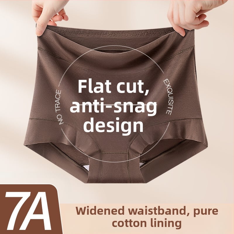 Moterų aukšto liemens medvilniniai apatiniai, kvėpuojantys, antibakteriniai, intarpas 100% medvilnė