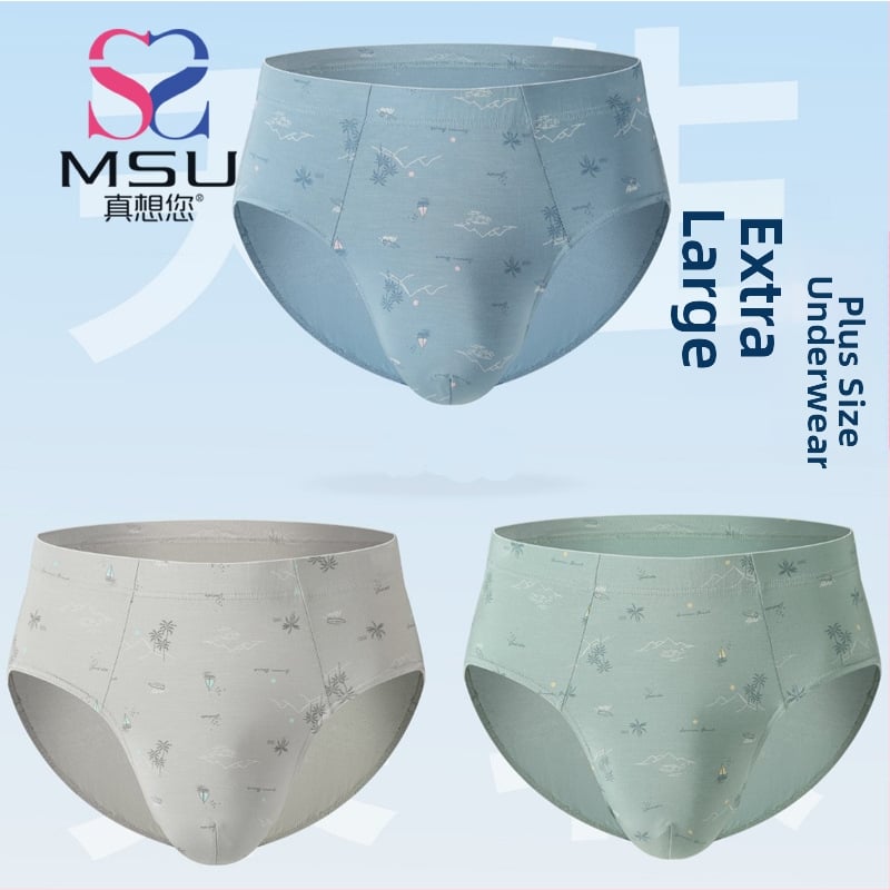Pánske boxerky z modalového vlákna, vo veľkosti plus, s geometrickým vzorom