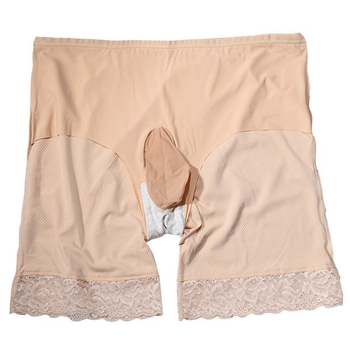 Muške bokserice od ice silk, plus veličine, s čipkastim rubom i 2-u-1 nevidljiva džep