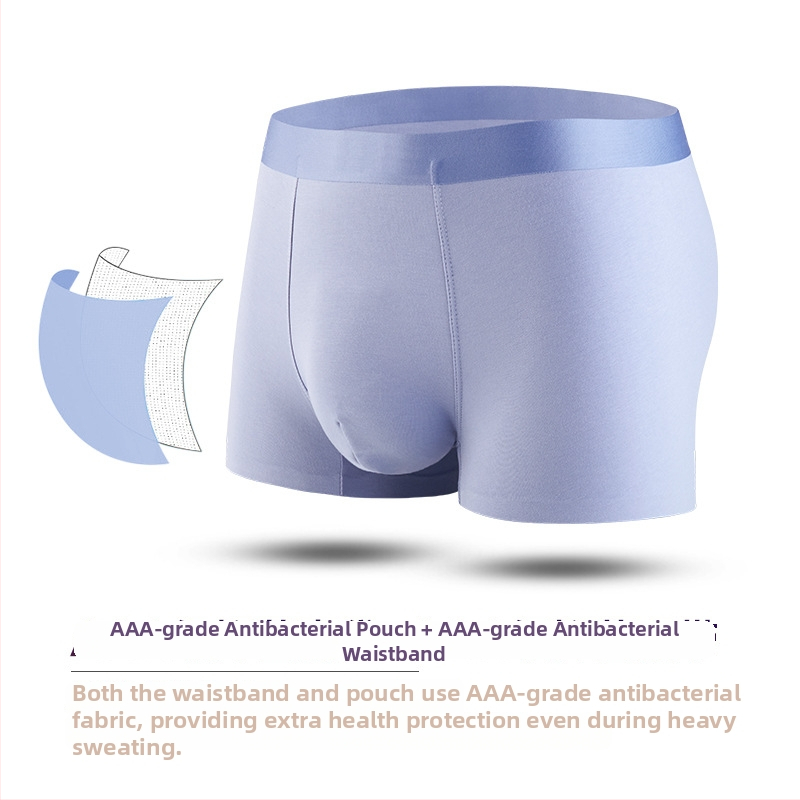 Boxeri bărbați din bumbac, fără cusături, respirabili, antibacterieni, uscare rapidă, absorbția umezelii (bumbac 90-95%)