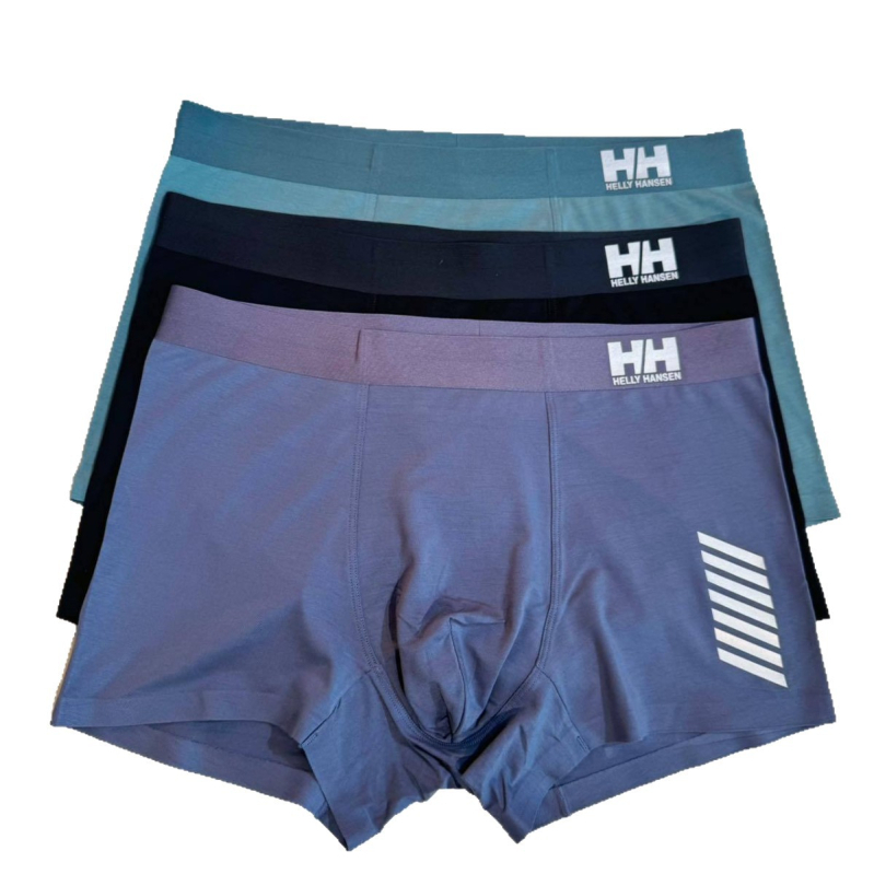 Boxeri din bumbac pentru bărbați, căptușeală internă antibacteriană, talie lată elastică, fără cusături, talie medie, respirabili