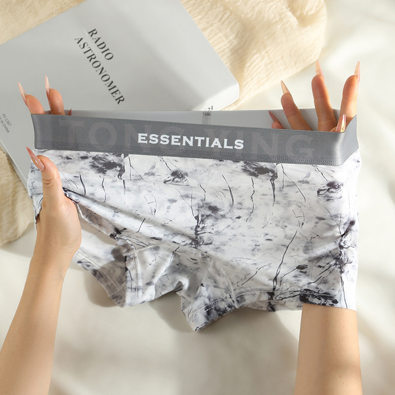 Ice Silk moterų boxer briefs, kvėpuojantys, antibakteriniai, vidutinio aukščio juosmuo, gaktos srities įdėklas iš viskozės