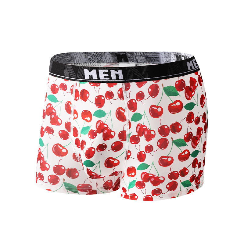 Muške bokserice Ice Silk, prozračne, srednje visine struka, crtani print