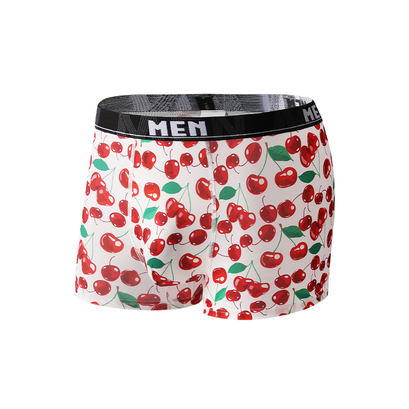 Muške bokserice Ice Silk, prozračne, srednje visine struka, crtani print