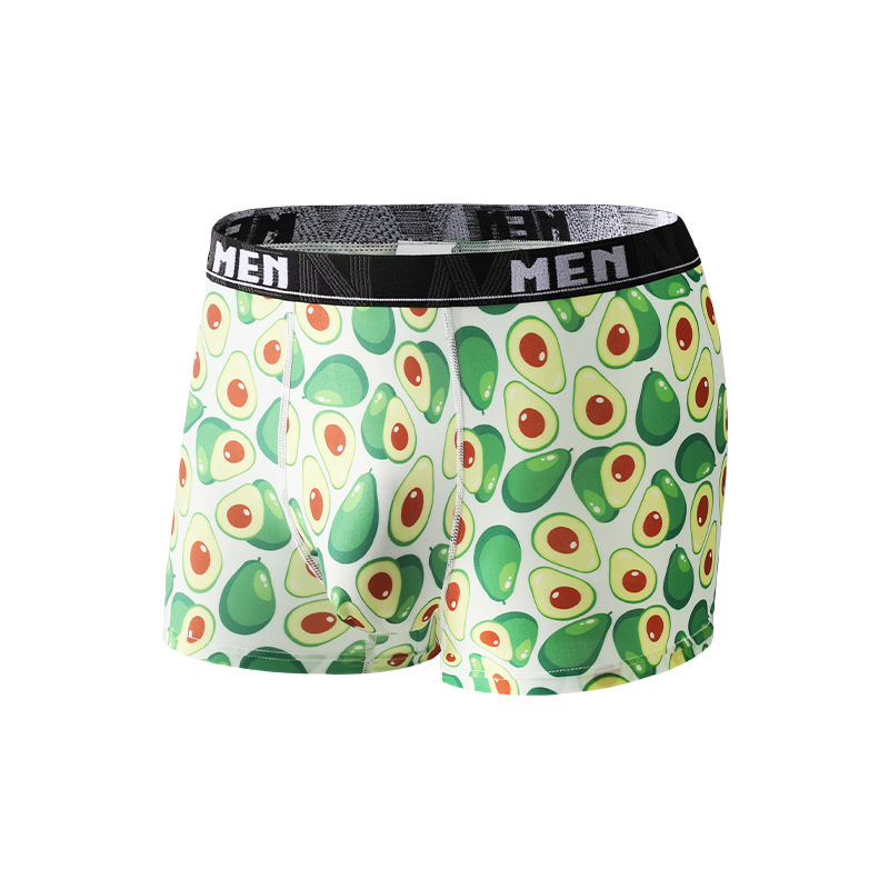 Muške bokserice Ice Silk, prozračne, srednje visine struka, crtani print