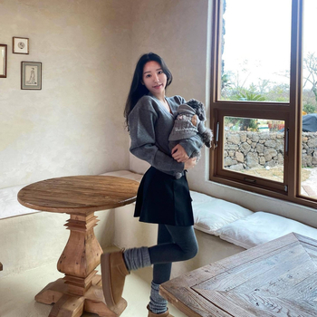 Βαμβακερά καλσόν-κολάν με μοτίβο κειμένου, Στυλ Ins, Μεσαίο Πάχος, Πλήρες Πόδι, Για Όλες τις Εποχές, 80–90% Βαμβάκι