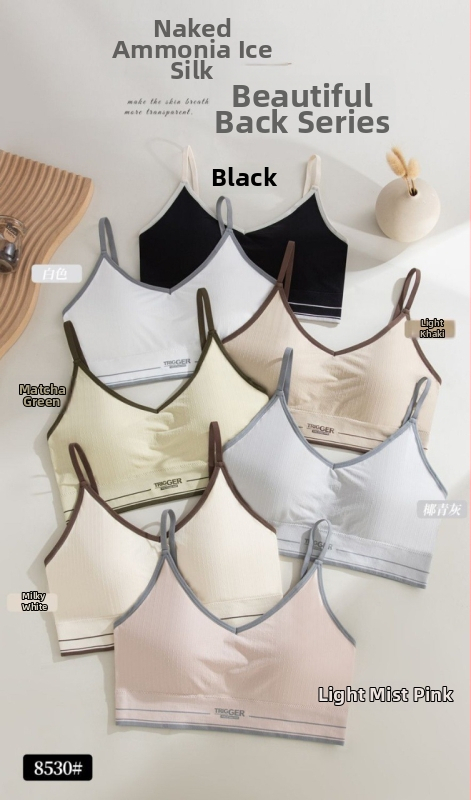 Nylonový bezšvový športový top s V-krkom, tenká látka 101–120 g/m², vhodný pre všetky ročné obdobia