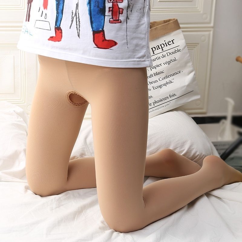 Καλσόν με ανοιχτό καβάλο (Crotchless), μεσαίο πάχος, μοτίβο 7809720, ύψος σωλήνας ultra-short, για άτομα άνω των 60