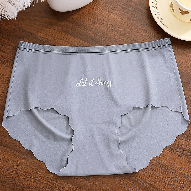 Ice Silk breskaste boje gaćice s mulberry svilom podstavom, lift-up, japanski stil trokuti gaćice, srednje visoki pojas, plus veličina