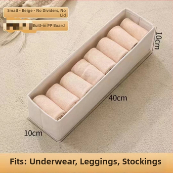 Kojinių ir apatinių drabužių laikymo dėžutė iš medvilnės ir lino, sulankstoma, plaunama, be dangtelio