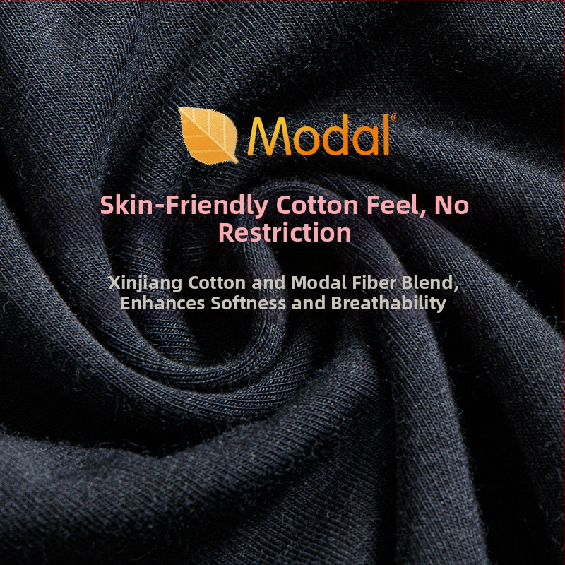 Pánsky termálny set spodného oblečenia — modalová tkanina, bavlnená podšívka, tenký materiál, stredná tepelná izolácia, úzky strih