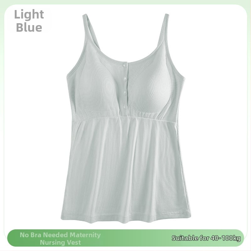 Νυχτερινό τοπ εγκύων για θηλασμό, V-λαιμό, χωρίς μανίκια, με ιμάντες στους ώμους, άνοιγμα θηλασμού, 50–70% βισκόζη