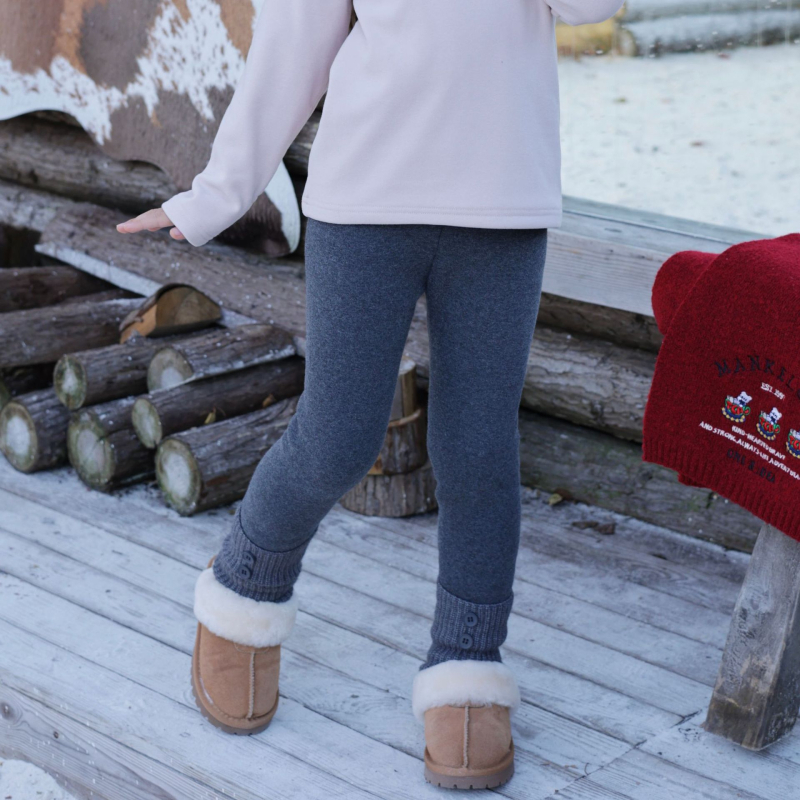 Mergaitei žieminiai medvilnės mišinio veliūro pūkuotų leginsų, 93% medvilnė, vidurinės juosmens, pilnas ilgis, elastinė juosta, anti‑statiniai, 3–8 metų