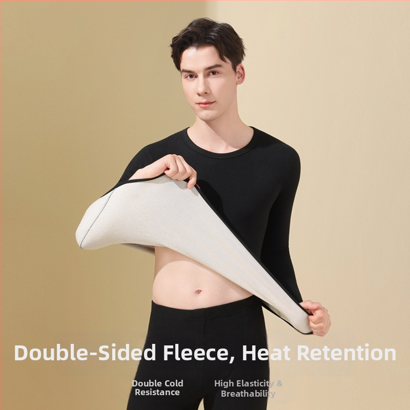 Ziemas vilnas un zīda termo apģērbu komplekts ar pašsildējošu plāksteri, vīriešiem un sievietēm, ārkārtīgi biezs audums