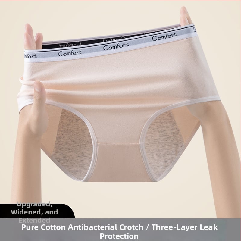 Moteriškos menstruacijų kelnaitės, aukštos liemens, pilnas klubų danga, antibakterinė medvilninė įdėkla, pagrindinis audinys 95–100% medvilnė