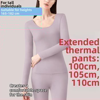 Moteriški termininiai apatinių drabužių komplektas su išplėsta linija, gryna medvilnė, elastinga, siauras kirpimas, apvali kaklo forma