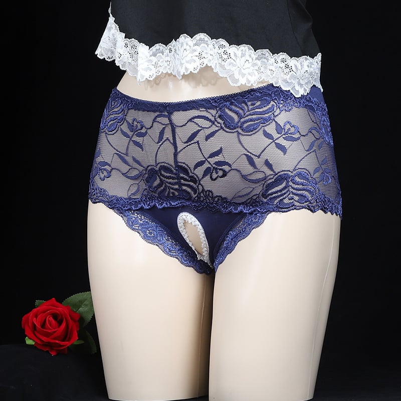 Ženske gaćice od čipke s prozirnom mrežom, Jacquard tkanina, glavni materijal najlon, Modal podstava ANK003