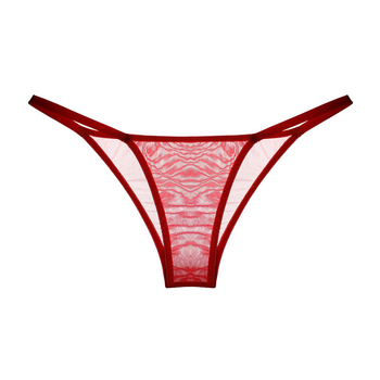 Chiloți femei talie joasă cu panouri din plasă, Ice Silk, nylon 80–90%, țesut tricotat